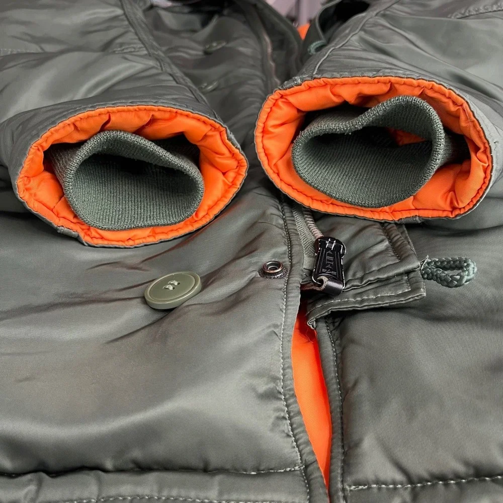 VTG Alpha‎ Industries N-3B Parka Jacket Mens Med Extreme Cold Weather Military